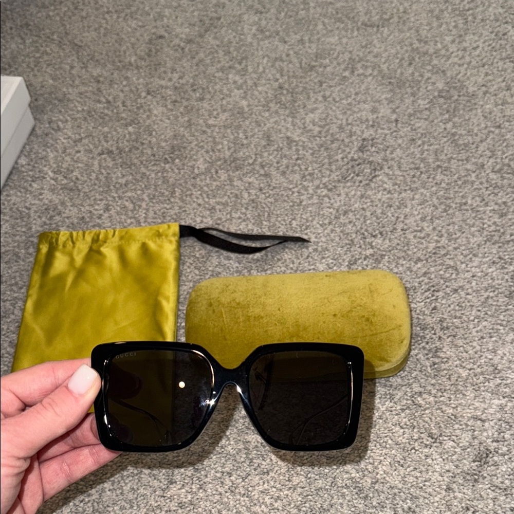 Gucci Black Oversized Square Sunglasses